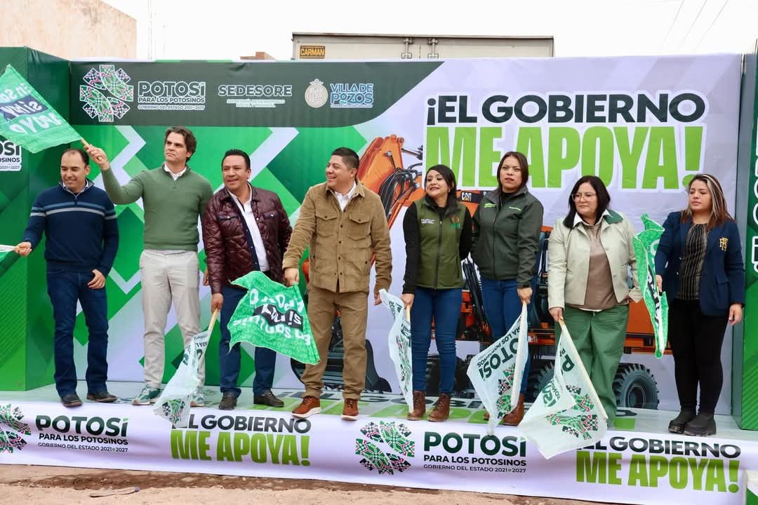 Ricardo Gallardo anuncia pavimentación de más calles en Pozos