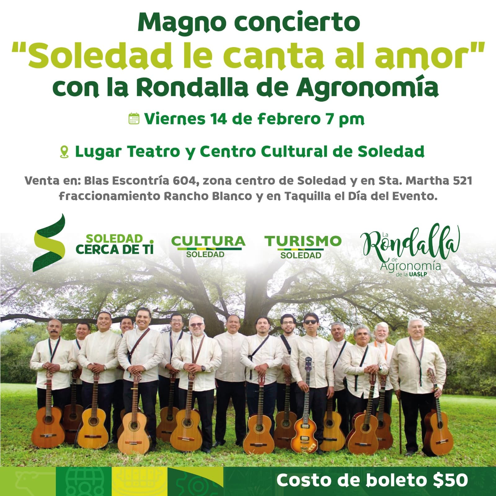 "Soledad le canta al amor": concierto de rondalla este día de San Valentín