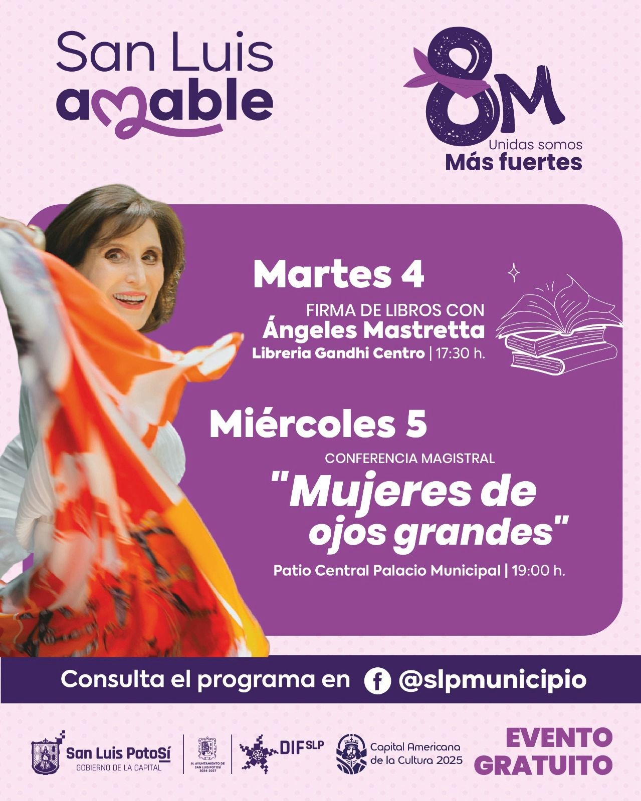 Arranca Gobierno de la Capital actividades por el 8M con la gran Ángeles Mastretta