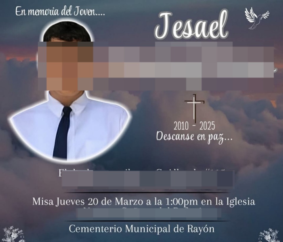 Fiscalía señala que le dispararon a menor de 14 años porque creían que estaba grabando